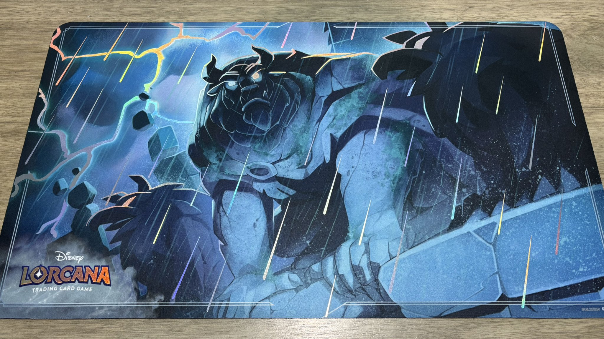 Beast Disney Lorcana playmat with custom foil accenting