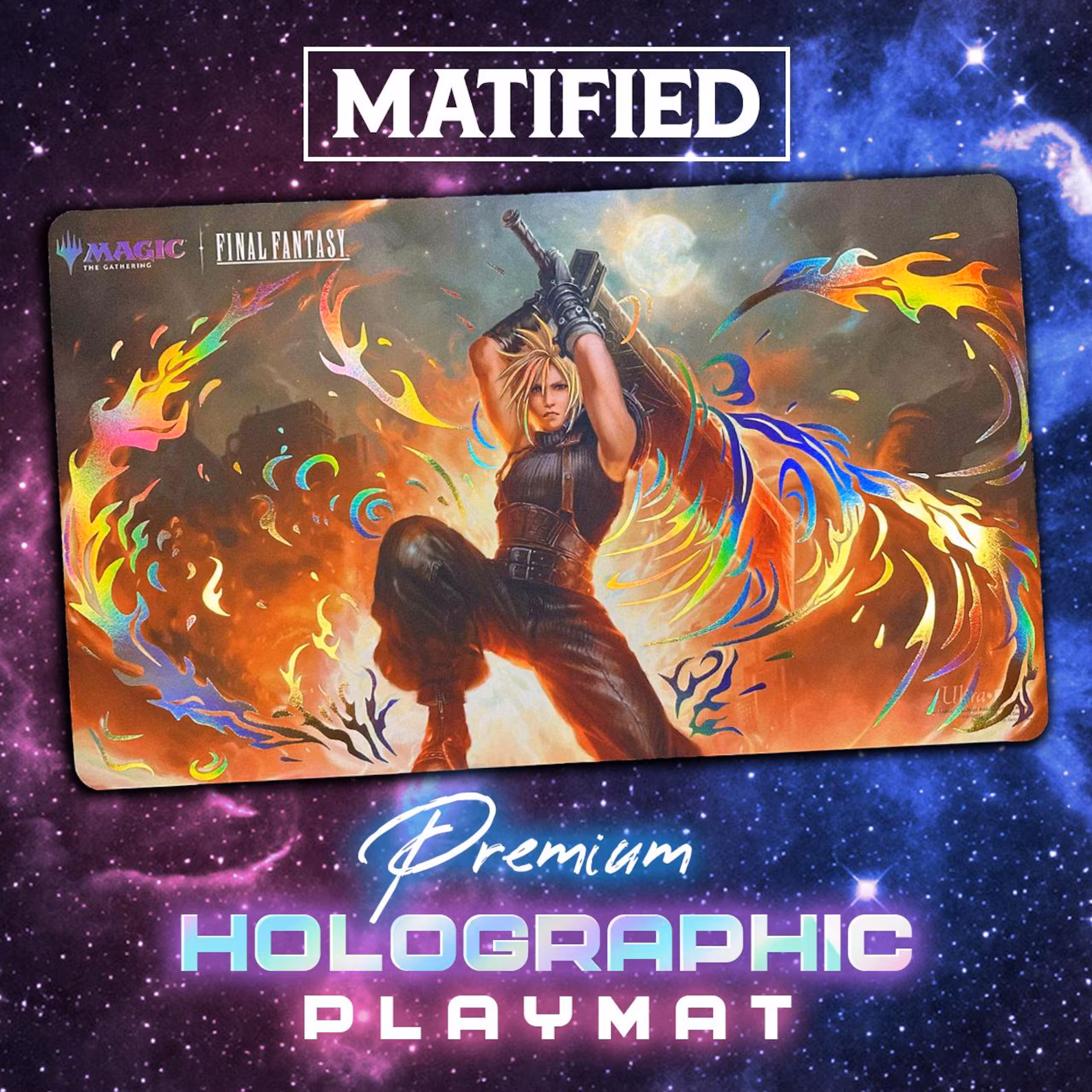 Foil "MTG - Final Fantasy: Cloud, Ex-Soldier" Playmat