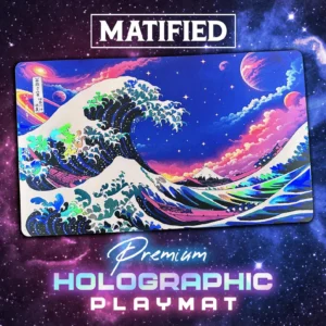 Foil "Neon Cosmic Great Wave" Playmat