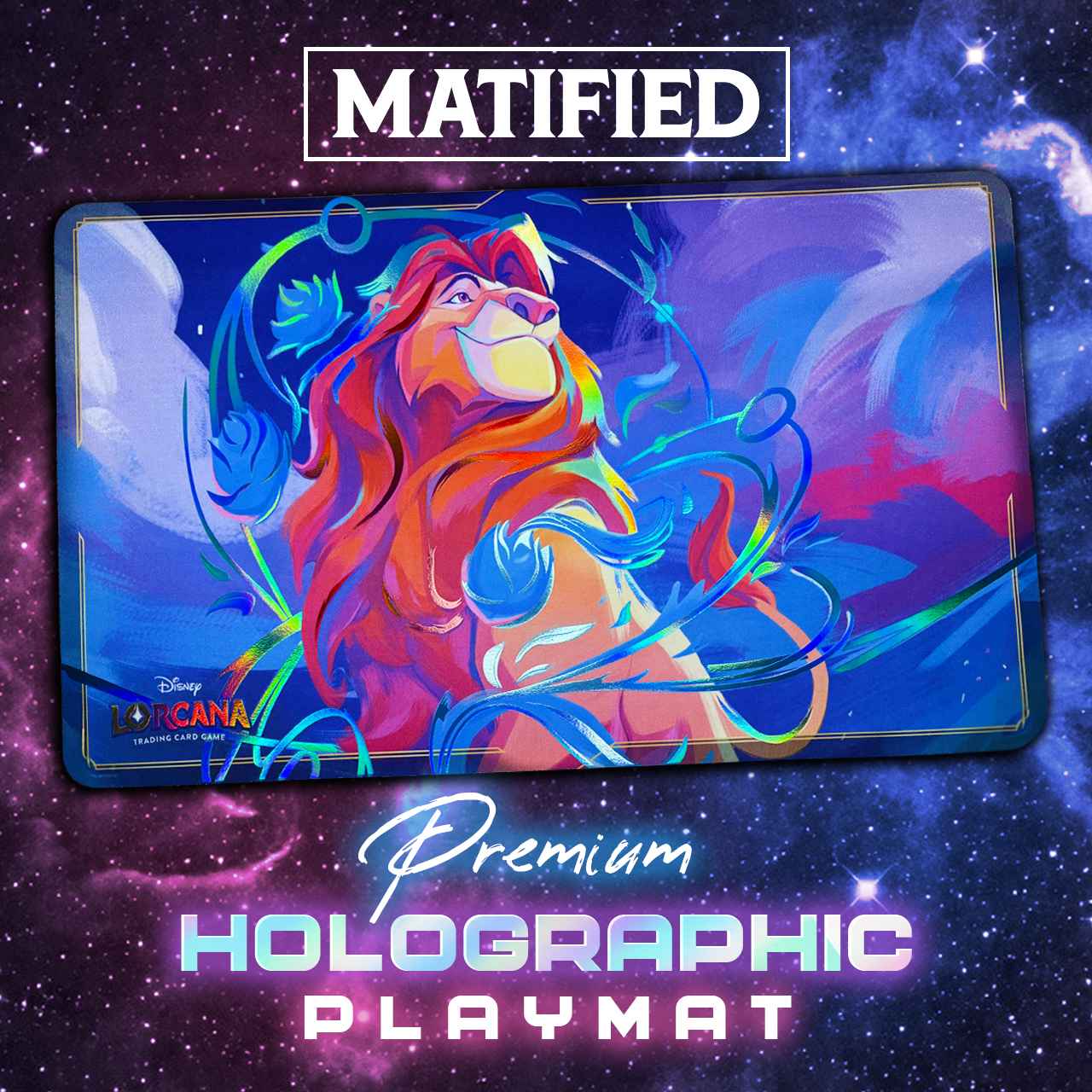 Foil "Disney Lorcana: Mufasa" Playmat - Matified: Premium Custom Playmats