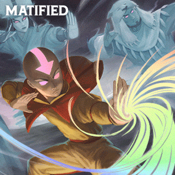 Foil "MTG - Avatar: The Last Airbender - Enter The Avatar State" Aang Playmat