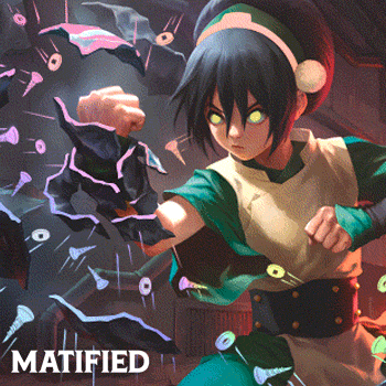 Foil "MTG - Avatar: The Last Airbender - Toph, The First Metalbender" Playmat