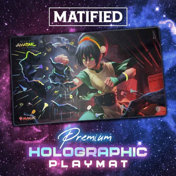 custom-foiled-mtg-avatar-the-last-airbender-toph-the-first-metalbender-playmat-main