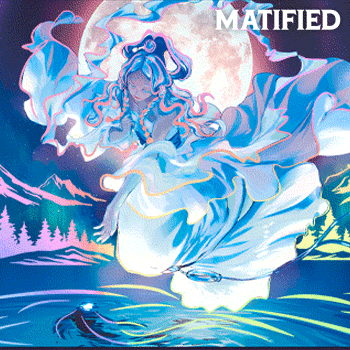 Foil "MTG - Avatar: The Last Airbender - Yue Moon Spirit" Playmat