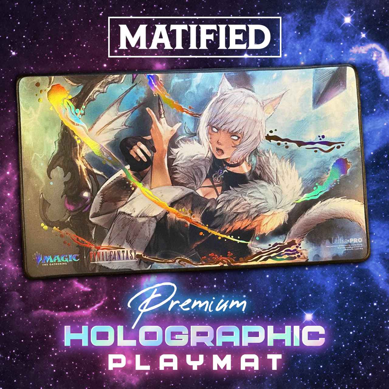 Foil "MTG - Final Fantasy: Y'shtola Rhul" Playmat - Matified: Premium Custom Playmats Foil "MTG - Final Fantasy: Y'shtola Rhul" Playmat - Matified: Premium Custom Playmats