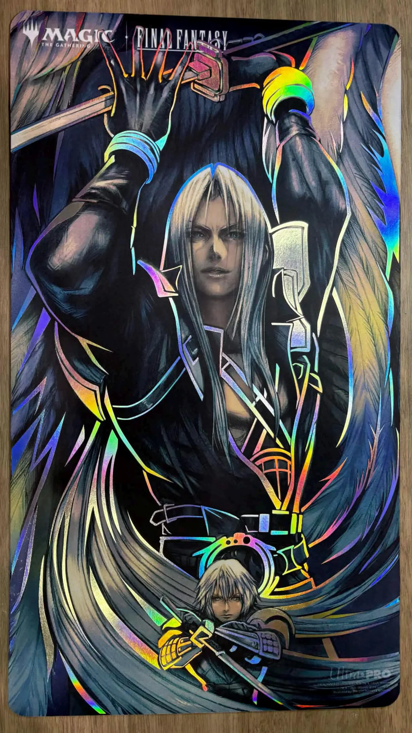Foil "MTG - Final Fantasy: Sephiroth Fabled Soldier/One-Winged Angel"  Double Sided Playmat - Matified: Premium Custom Playmats