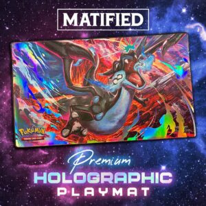 Foil "Pokémon TCG: Phantasmal Flames Charizard MEGA X" Playmat