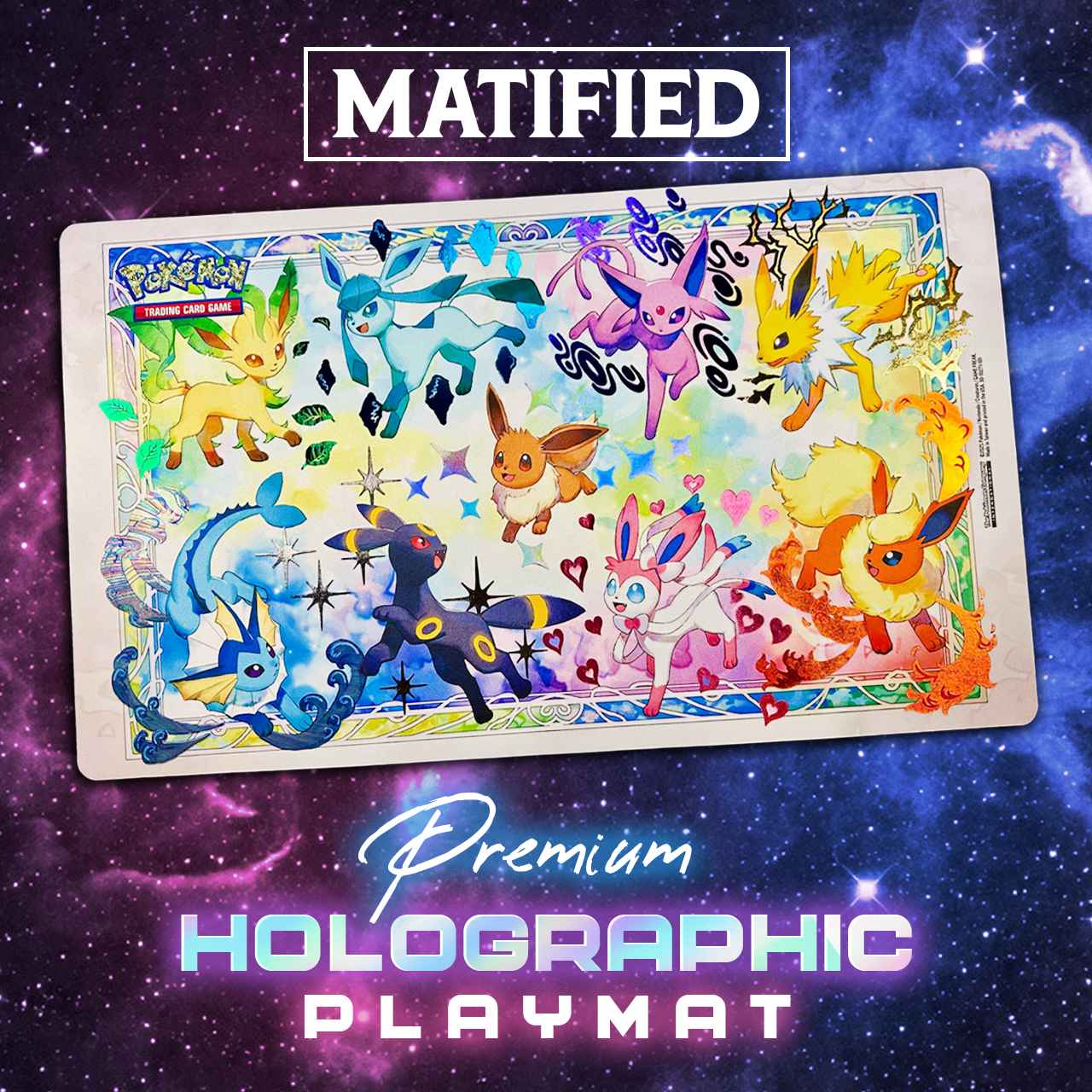 Foil "Pokmon TCG: Super Prismatic Evolutions" Playmat - Matified: Premium  Custom Playmats