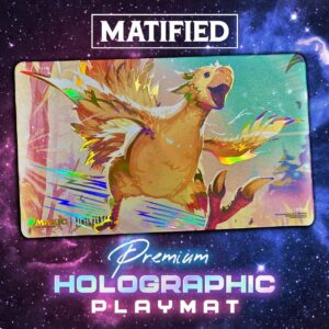 Foil "MTG – Final Fantasy: Golden Traveling Chocobo" Playmat
