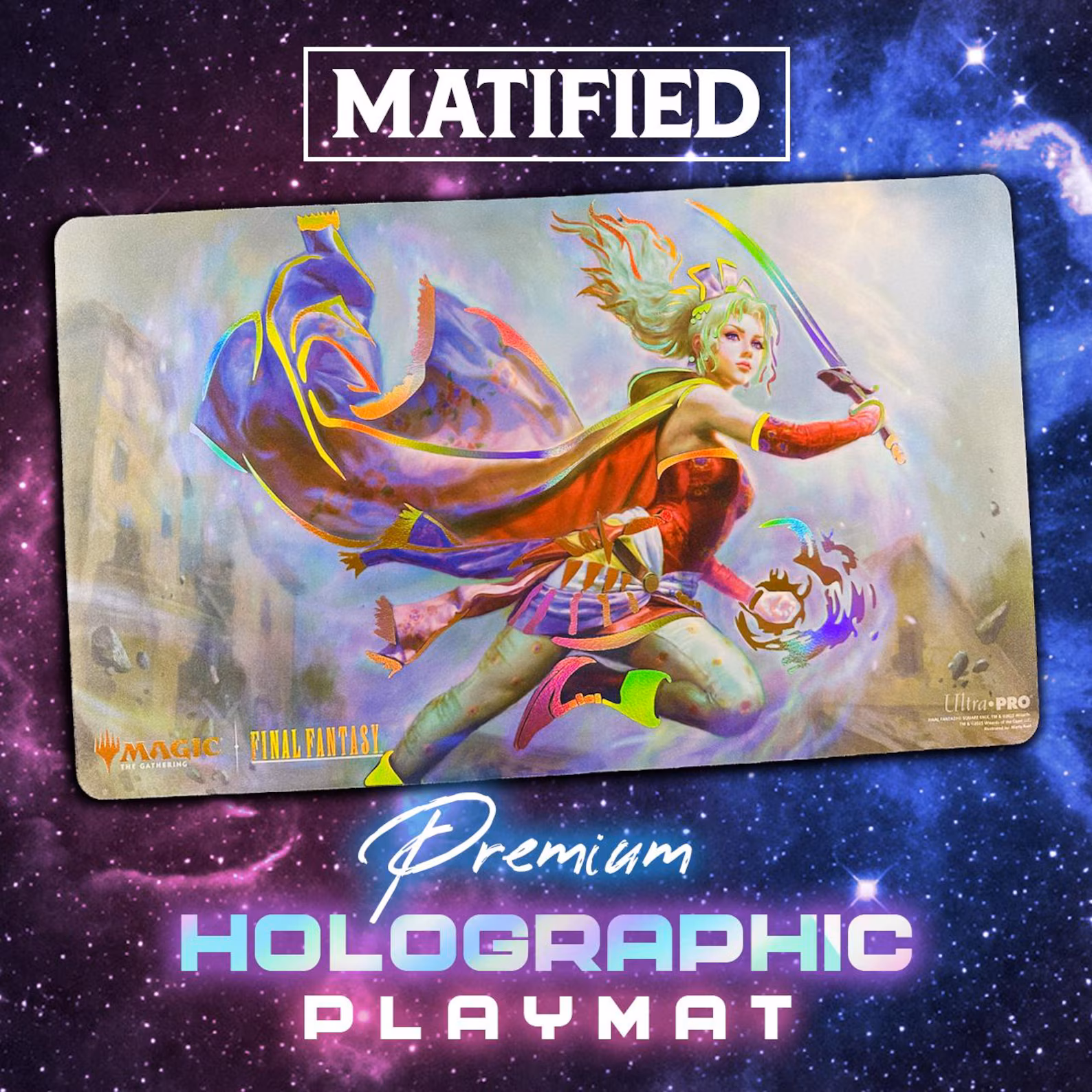 Foil "MTG – Final Fantasy: Terra Herald of Hope" Playmat