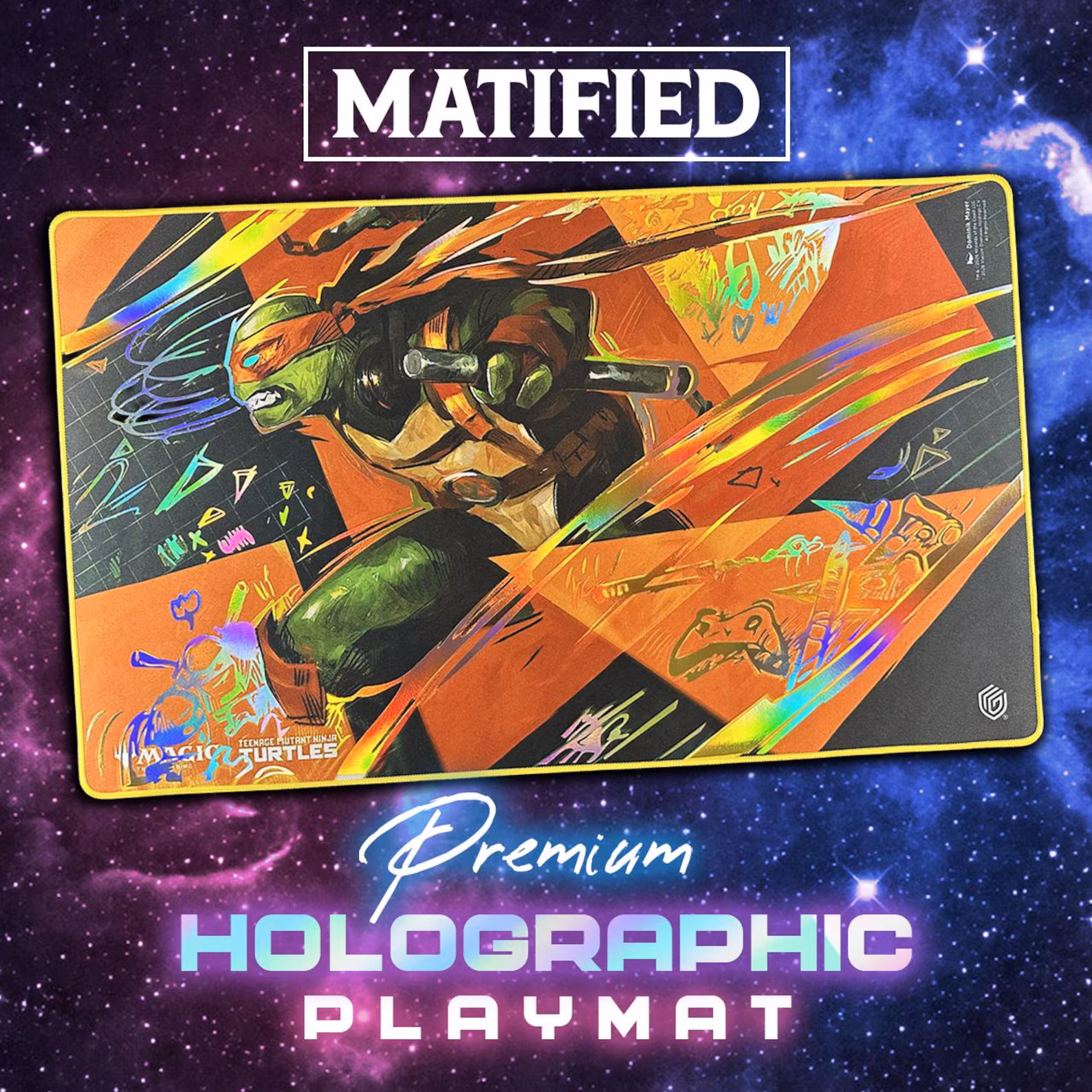 Foil "MTG – Teenage Mutant Ninja Turtles: Michelangelo's Technique" Playmat
