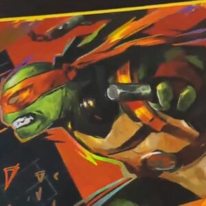 custom-foiled-mtg-teenage-mutant-ninja-turtle-michelangelos-technique-playmat-video